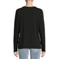 thumbnail image 3 of Time and Tru Crewneck Cotton Long Sleeve T-Shirt (Women's), 3 of 5