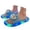 Blue 1, variant on LED Slippers For Boys Girls Astronaut Jelly Indoor Outdoor Footwear Durable Comfortable Slippers 4-10 Years