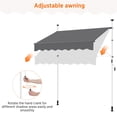 thumbnail image 3 of Topeakmart 78.7" L Manual Retractable Awning with Adjustable Height, Dark Gray, 3 of 7