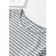 thumbnail image 4 of ABPHQTO Top gris de rayas con mangas acampanadas dobles para mujer, 4 of 5