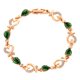 thumbnail image 1 of de oro Retro para mujer Flor hueca Dama Moda Joyería Cumpleaños Verde Sunnimix Pulsera de moda para mujer, 1 of 8