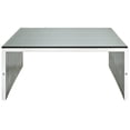 thumbnail image 5 of Modway Gridiron 39.5" Square Glass Top Coffee Table in Silver, 5 of 5
