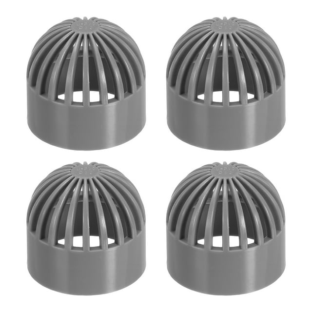 Uxcell 1.3 Inch (32mm) Fish Cover Permeable Cap, 4Pcs Aquarium Guard, Gray