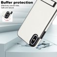 thumbnail image 6 of ELEHOLD Case for iPhone X/XS, Luxury PU Leather Anti-Scratch Magnetic Case with Invisible Kickstand for MagSafe Accessory,White, 6 of 8