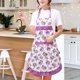 thumbnail image 4 of Delantal Farfi de textura suave con bolsillo, impermeable, sin mangas, antiaceite, para cocina (rojo), 4 of 8