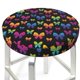 thumbnail image 3 of Balery Rainbow Butterfly Fundas de asiento para taburete de bar redondo de tela de terciopelo ajustables que protegen de arañazos y manchas para sillas de 14 a 17 pulgadas.-12 inch, 3 of 7