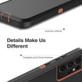 thumbnail image 6 of for Galaxy S21 Ultra 5G Case, Heavy Duty Protective Case with [3 Layers] Rugged Rubber Shockproof Protection Cover for Samsung Galaxy S21 Ultra(Black/Orange), 6 of 12