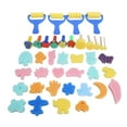 thumbnail image 1 of Pinceles de pintura con esponja, 39 piezas, herramientas de dibujo de esponja para niños DIY, pinceles de esponja, verdadera excelencia, 1 of 8
