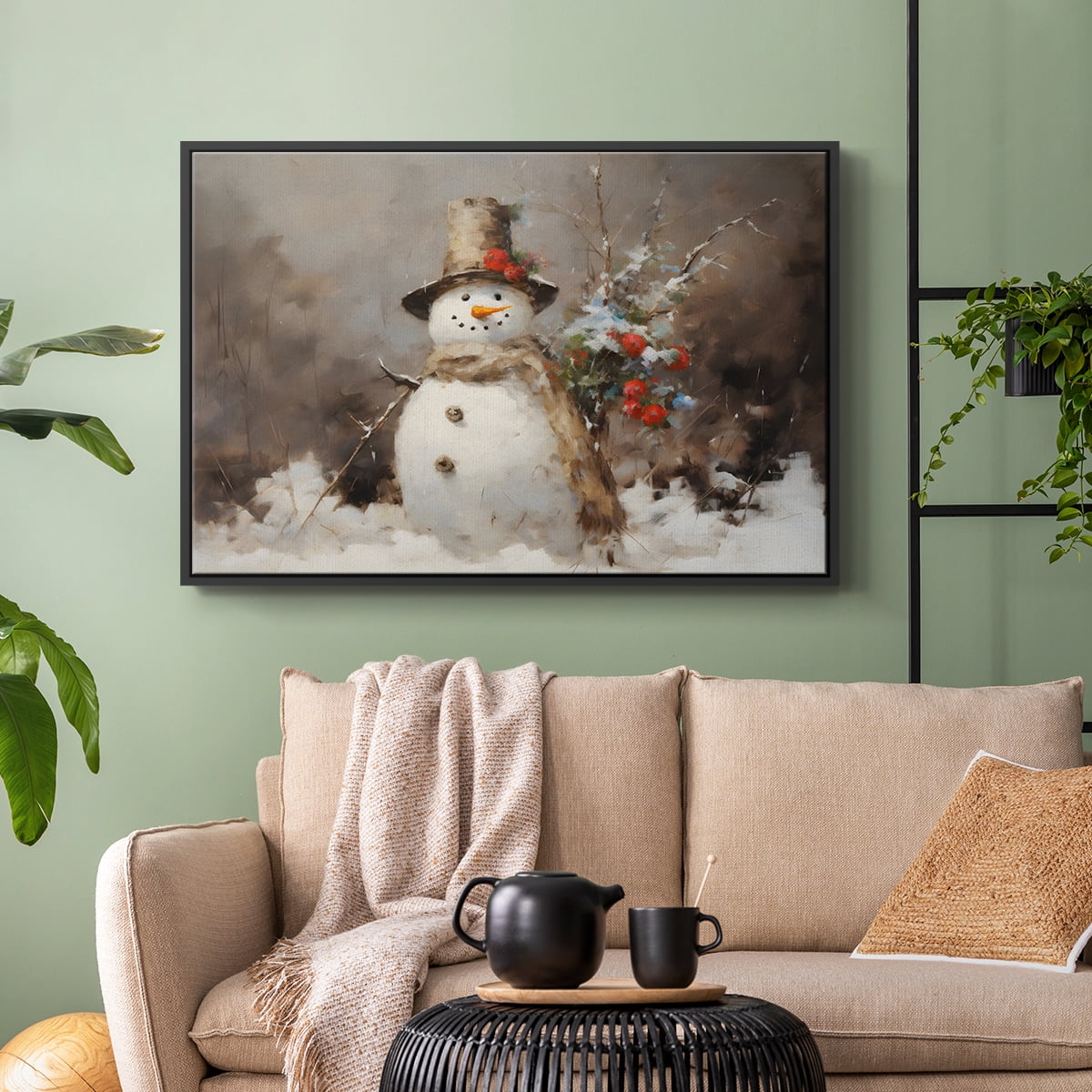 Vintage Landscape-CLXVII By Wexford Home Framed in Black Wood Gallery Wrapped Canvas 17 in. x 25 in.