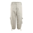 thumbnail image 3 of Coduop Men's Casual Cargo Workwear Short Pants Multi-Pocket Loose Joggers Bottoms Trousers, 3 of 7