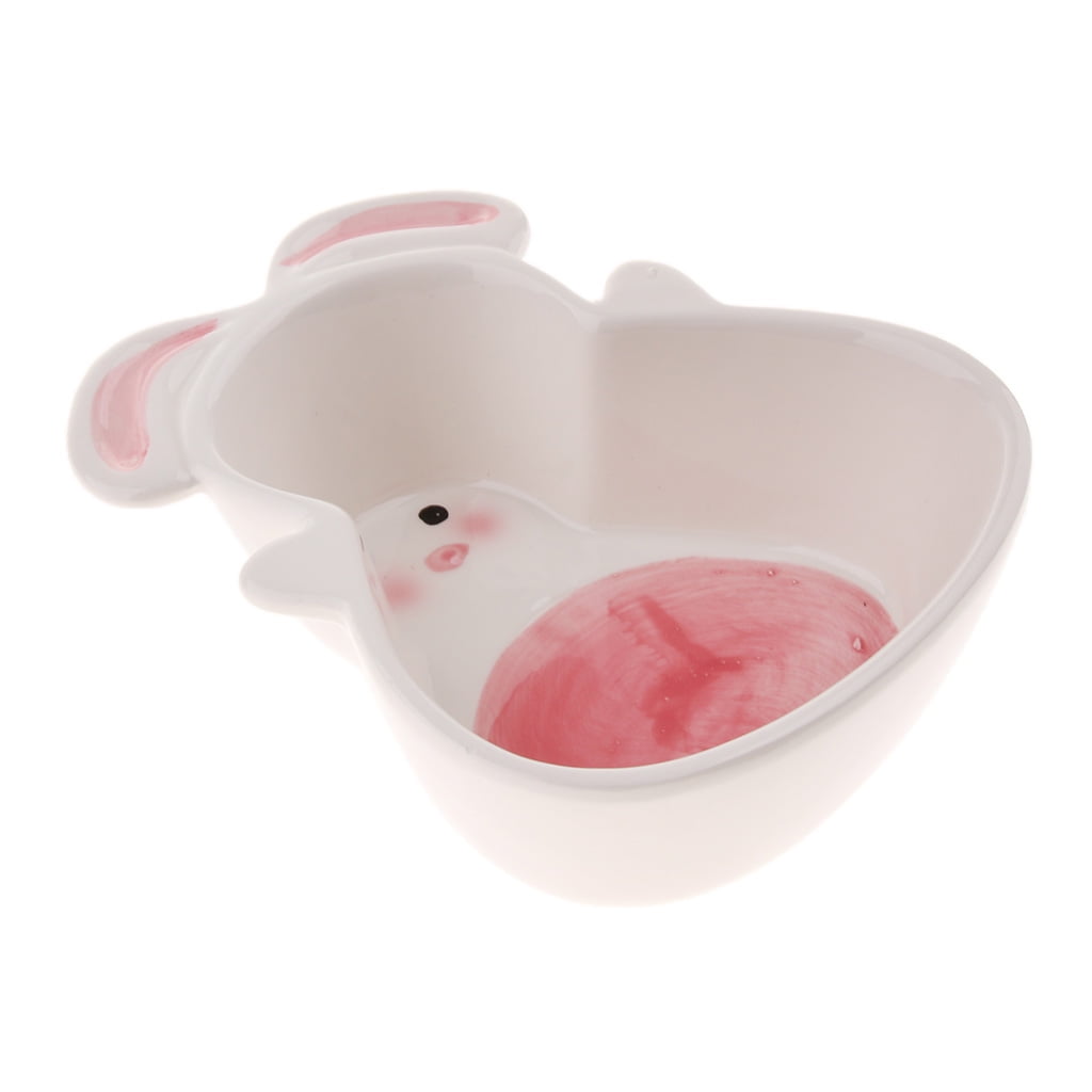 Pet Ceramic Feeding Bowl Dish Motif Water/Food For Hamster Guinea Pig Rabbit Dog 