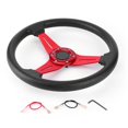 thumbnail image 1 of 350mm/14in Racing Car Drifting Steering Wheel Replacement Universal Modified AccessoryRed, 1 of 5