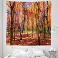 thumbnail image 1 of Trees Tapestry, Tangerine Colored Autumnal Scenery Photo Branches Dried Leaves Nature, Fabric Wall Hanging Decor for Bedroom Living Room Dorm, 5 Sizes, Marigold Vermilion Brown, by Ambesonne, 1 of 1