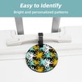 thumbnail image 2 of 2Pcs Leather Round Maple Cruise Luggage Tag with Privacy Cover and Name ID Tag - Suitable for Travel Handbags Backpacks School Bags Luggage Tags, 2 of 7