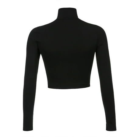

KaLI_store Womens Casual Tops Women s Turtleneck Long Sleeve Shirts Neck Slim Fitted Casual Pullovers Underscrubs Layer Tee Tops