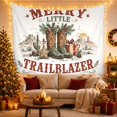 thumbnail image 2 of Merry Little Trailblazer Boots with Desert Cacti Scene, Nostalgic Illustration for Western Decor Lovers, Holiday Ranch Art, Christmas Gift, Tapestry Wall Hanging for Living Room and Bedroom, 2 of 5