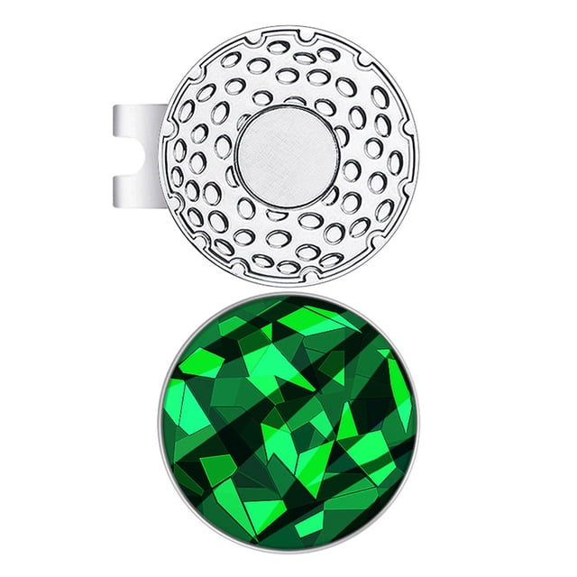 Clip para gorra de golf, clip de aleación, fácil de usar, ayuda para entrenamiento, elegante soporte para marcadores de bolas Verde