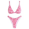 thumbnail image 2 of Conjunto de bikini ZAFUL con estampado floral y cintura alta acolchado para mujer, 2 of 7
