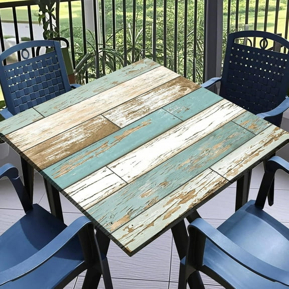 Card Table Covers Fitted Square 34x34 with Elastic Outdoor Elastic Table Cover for Tables Waterproof Wipeable Table Cloths for Indoor,Picnic,Kitchen,Dinner