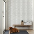 Abyssaly Wood Shiplap Peel and Stick Wallpaper 17.7" x 78.7" Grey and