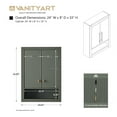 thumbnail image 5 of Vanity Art 24" Wall Mounted Bathroom Storage Cabinet with Soft Close Doors, 5 of 8