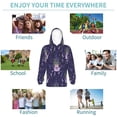 thumbnail image 5 of Lsque Lavender Flowers Patten Youth Hoodie Sweatshirt Pullover with Kangaroo Pocket Boys and Girls Hoodie Warm Hoodie for Kids-Large, 5 of 6