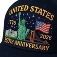 thumbnail image 5 of Lispipm Baseball Caps for Women Men 250 Anniversary USA Hat Patriotic Embroidered Hats Outdoor Sun Cap for All Season Blue, 5 of 7