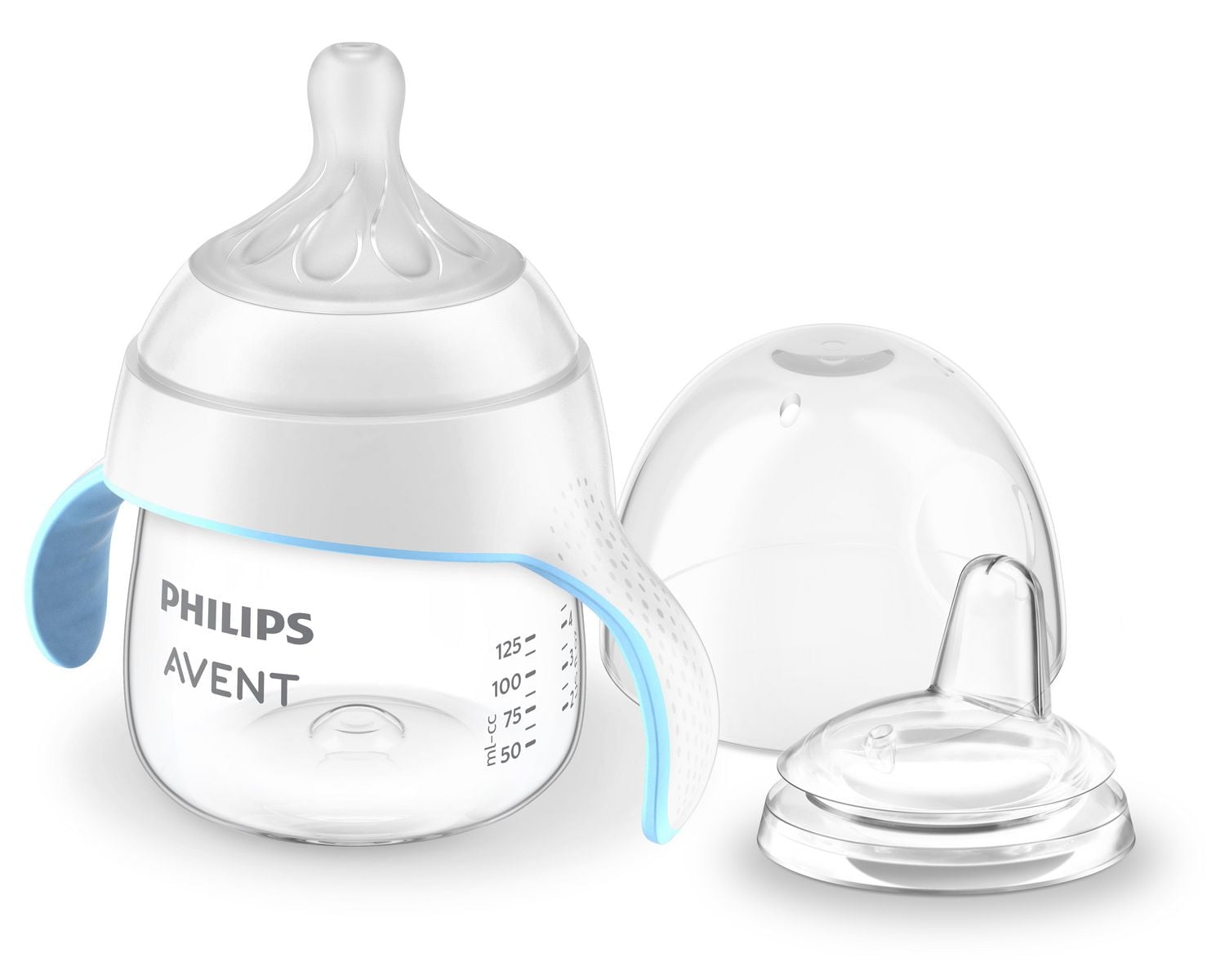 Philips Avent Natural Trainer Sippy Cup with Natural Response Nipple and Soft Spout, Clear, 5oz, 1 pack, SCF263/01