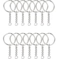 thumbnail image 1 of Llaveros divididos CHAO con cadena de metal plateado 100 piezas, 1 of 5