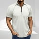 thumbnail image 2 of Blusa de Manga Corta para Hombre Bloque Botones de Color Turndown Collar Superior, Mezcla Transpirable de Rayón Poliéster para Al Aire Libre, 2 of 7