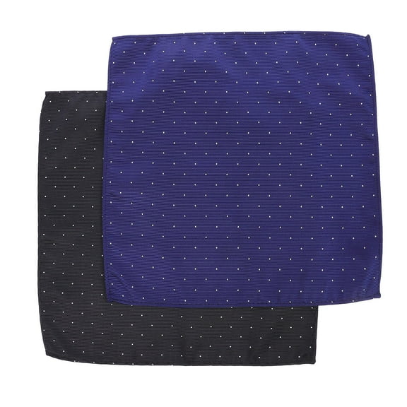 Raindrops 2Pcs Mens Pocket Squares for Suit Jacket Polyester Silk 9.4X9.4In