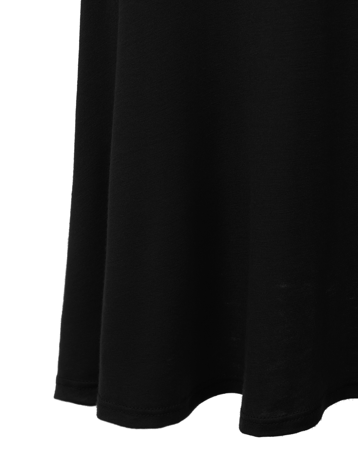 Doublju Women's High Waist Elastic Soft Flare Flowy Midi Skirt (Plus ...