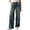 Blue, variant on EYNMVR Womens Barrel Jeans Wide Leg Boyfriend Denim Pants Hop Vintage Baggy Jeans Cotton Mid-Low Elastic Waist Pants