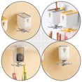 thumbnail image 3 of Caja de almacenamiento giratorio de 1pc con gancho de cocina colgando bastidor de pared sin perforaciones, 3 of 6