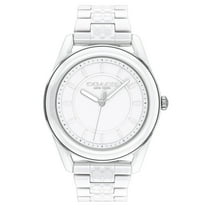 Ladies Preston White Ceramic Signature Logo Watch White Dial