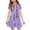 #A05-Purple, variant on XADYUY Girls Midi Dresses 7-16 A-Line Short Sleeve Girls Tshirt Dresses Striped Crew Neck Sundresses Flare Swing Dresses with Pockets,5-6Years,Purple