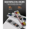 thumbnail image 5 of Nicpro 4 Pack 2.8mm Carpenter Pencil with Sharpener & Cap, Mechanical Pencils Set with 52 Refill, Deep Hole Marker Woodworking Pencils, Heavy Duty Construction Pencils for Architect - with Case, 5 of 7
