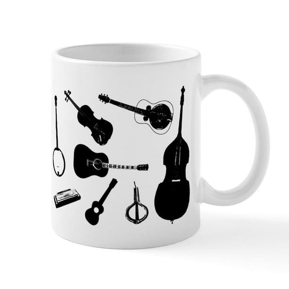 CafePress - Bluegrass Mugs - 11 oz Ceramic Mug - Novelty Coffee Tea Cup