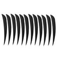 thumbnail image 4 of 12 Pieces Archery Hunting Arrow Feather Target Universal Arrow Fletching Fletching Right Wing Fletches 4 inch Black, 4 of 9