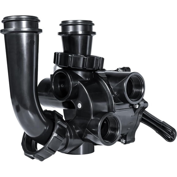 Replacement for Hayward Vari-Flo Valve SPX0710X32 Side Mount Multiport Valve Rebuild Kit for S200 and S240 Series Pool and Spa Sand Filter 1.5 Inch Ports, 5 Inch Centerline, 6 Position (Black)