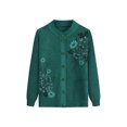 thumbnail image 1 of Qarigey Suéter de punto de poliéster para mujeres mayores, cálido y cómodo para primavera y otoño, ropa de mediana edad Abrigos y chamarras verde, 1 of 6