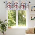 thumbnail image 6 of Christmas Valances for Windows, 42 x 18in, Western Cowboy Snowman Christmas Tree Snow Scene Rod Pocket Kitchen Valance Curtain Light Filtering Window Treatments for Living Room Bedroom, 1 Panel, 6 of 7