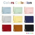 thumbnail image 2 of Slim RFID Blocking Card Holder Small Front Pocket Wallet Keychian Zipper Coin Purse Minimalist Card case wallet for Women, 2 of 7