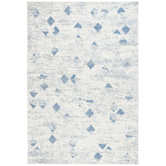 SAFAVIEH Cottage Azalea Abstract Indoor/Outdoor Area Rug, Blue, 8' x 11'2"
