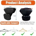 thumbnail image 2 of 18 ganchos para ahorrar espacio (oso negro), ganchos de conexión para perchas, como se ve en la televisión, gancho triangular súper premium con triple espacio de almacenamiento, 2 of 5