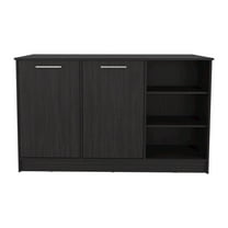 We Have Furniture Kitchen Island Leoti, Kitchen, Black