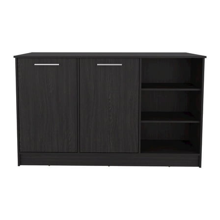 We Have Furniture Kitchen Island Leoti, Kitchen, Black
