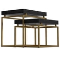 thumbnail image 3 of Simpli Home Macy 2-Piece Solid Wood & Metal Nesting Table in Black/Gold, 3 of 10