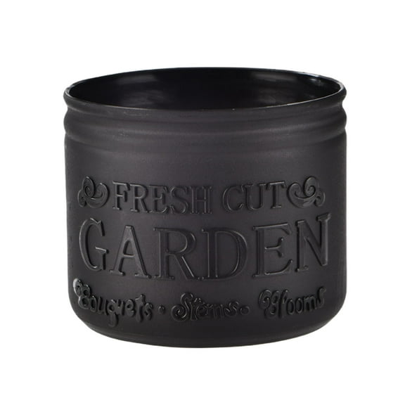 Small Plastic | Indoor Desktop Planters | 3.7x3.7x3.1 Inch | White, Black, Gray | Non-Slip Base | Decorative Flower Pot