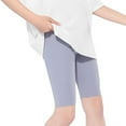 thumbnail image 4 of SILVERCELL 2 Packs Girls Athletic Half Leggings 1/2 Pants Kids Dance Running Bike Shorts Workout Tights Activewear, Size 3-12T, 4 of 8
